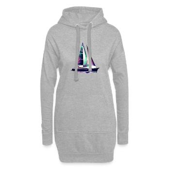 Sailor Sailing Ship Sailing Sailing Sailboat - Sweat-shirt à capuche long Femme - gris chiné - Devant