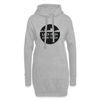 Leck mich en de Täsch,kreis,skyline,köln - Hoodie-Kleid - Grau meliert - Vorne