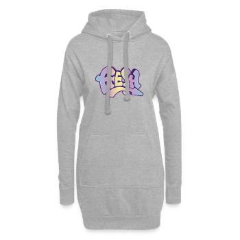 Fresh Graffiti - Hoodie-Kleid - Grau meliert - Vorne