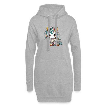 Colorful unicorn abstract design. ErSa Solutions - Hoodie Dress - heather grey - Front