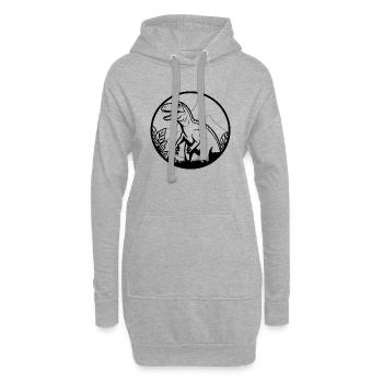 Paléontologie des dinosaures dinosaures Dino - Sweat-shirt à capuche long Femme - gris chiné - Devant