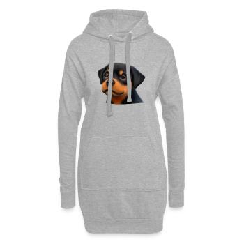 Rottweiler Chien Rottweiler Chiot Chiens Chiot - Sweat-shirt à capuche long Femme - gris chiné - Devant