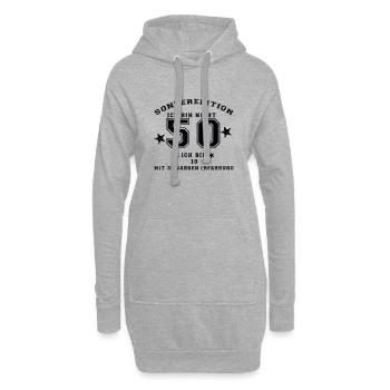 Sonderedition 50 Geburstag 18 - Hoodie-Kleid - Grau meliert - Vorne