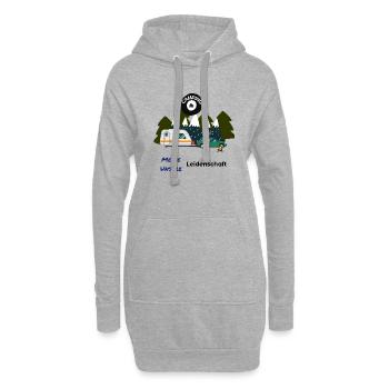 Camping Meine/Unsere Leidenschaft - Hoodie-Kleid - Grau meliert - Vorne