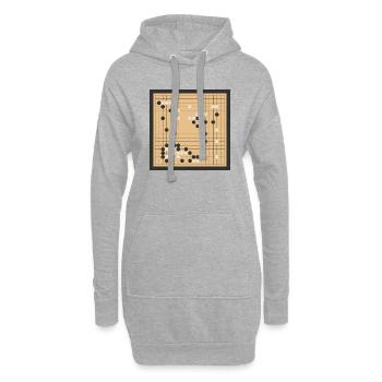 boardgame chess backgammon game night - Hoodie-Kleid - Grau meliert - Vorne