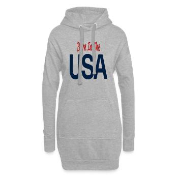 Born In The USA - Hoodie-Kleid - Grau meliert - Vorne