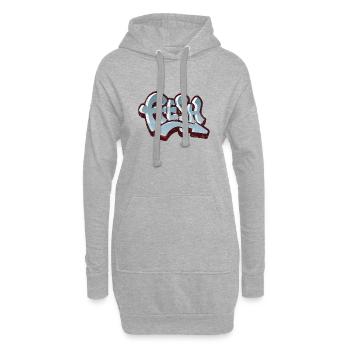 Fresh Graffiti Vintage - Hoodie-Kleid - Grau meliert - Vorne