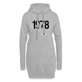 Millésime 1978 - Sweat-shirt à capuche long Femme - gris chiné - Devant
