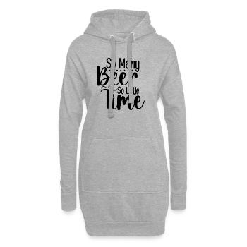 So Many Beer So Little Time - Hoodie-Kleid - Grau meliert - Vorne