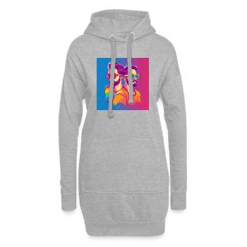 Inclusive Pride: Zwei Männer, die sich für Vielfalt einsetzen - Hoodie-Kleid - Grau meliert - Vorne