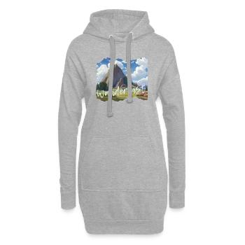 Wandern - Hoodie-Kleid - Grau meliert - Vorne