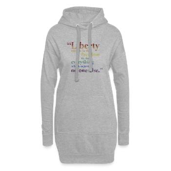 Freiheit Menschenrechte - Hoodie-Kleid - Grau meliert - Vorne