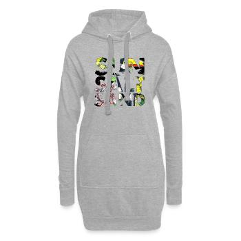 Été surf croatie plage paradis hrvatska party - Sweat-shirt à capuche long Femme - gris chiné - Devant