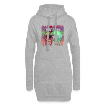 sommer surfen kroatien strand paradies party vibes - Hoodie-Kleid - Grau meliert - Vorne