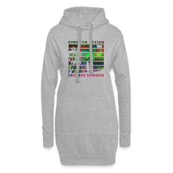 sommer surfen kroatien strand paradies party vibes - Hoodie-Kleid - Grau meliert - Vorne