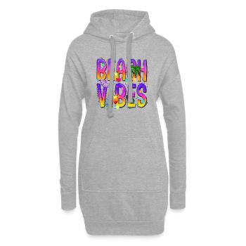 sommer surfen kroatien strand paradies party vibes - Hoodie-Kleid - Grau meliert - Vorne