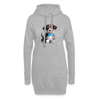 Propriétaire de chien chiot berger australien - Sweat-shirt à capuche long Femme - gris chiné - Devant