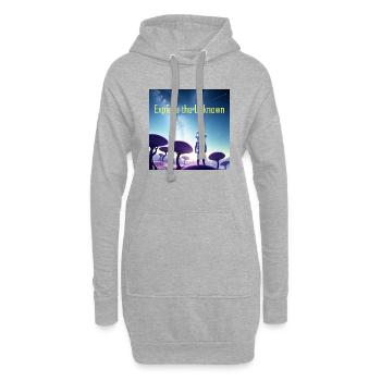 Erkunde das Unbekannte 2 - Hoodie-Kleid - Grau meliert - Vorne