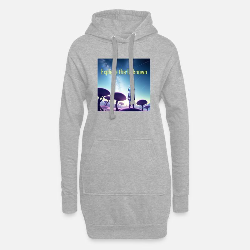 Explore the Unknown 2 - Hoodie Dress - heather grey