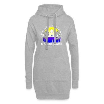 Été surf croatie plage paradis ambiance de fête États-Unis - Sweat-shirt à capuche long Femme - gris chiné - Devant