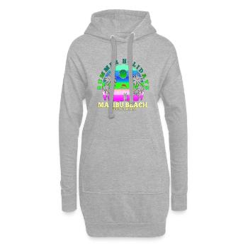 sommer surfen kroatien strand paradies party vibes usa - Hoodie-Kleid - Grau meliert - Vorne