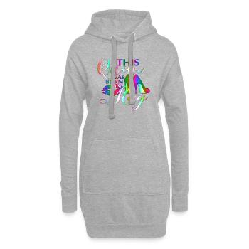 Diese Königin wurde im Mai geboren Königin Prinzessin May - Hoodie-Kleid - Grau meliert - Vorne