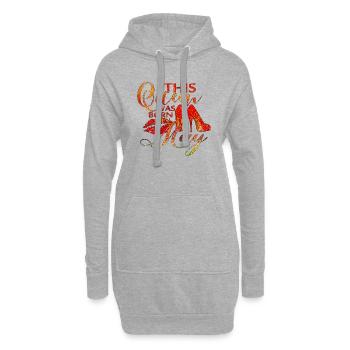 Diese Königin wurde im Mai geboren Königin Prinzessin May - Hoodie-Kleid - Grau meliert - Vorne