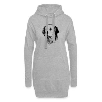 Golden retriever - Sweat-shirt à capuche long Femme - gris chiné - Devant