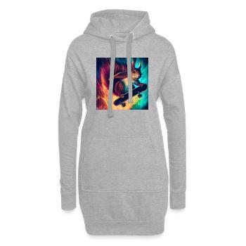 Vue passionnante - Sweat-shirt à capuche long Femme - gris chiné - Devant