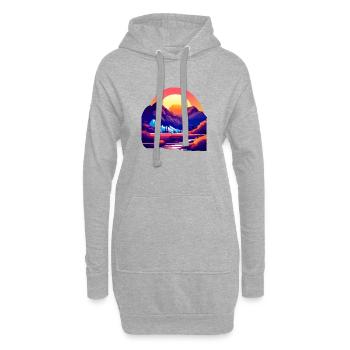 Randonnée en montagne Randonneurs en montagne Randonnées en montagne - Sweat-shirt à capuche long Femme - gris chiné - Devant