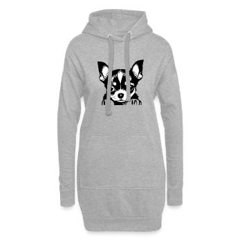 Chiens Chihuahua Chien Chihuahua Chihuahua Puppy Dog Propriétaires - Sweat-shirt à capuche long Femme - gris chiné - Devant