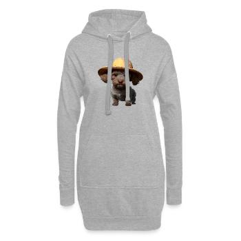 Caniche Dog Propriétaire Caniche Chiot Chiot Chien Amour Chien Amour Chien Amour - Sweat-shirt à capuche long Femme - gris chiné - Devant
