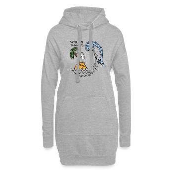 Wasserzeit, um am Leben zu sein - Hoodie-Kleid - Grau meliert - Vorne