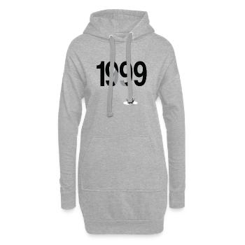 Millésime 1999 - Sweat-shirt à capuche long Femme - gris chiné - Devant