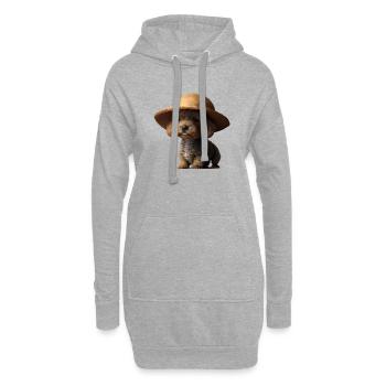 Caniche Dog Propriétaire Caniche Chiot Chiot Chien Amour Chien Amour Chien Amour - Sweat-shirt à capuche long Femme - gris chiné - Devant