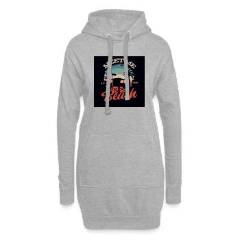 Rencontrez-moi à la plage - Sweat-shirt à capuche long Femme - gris chiné - Devant