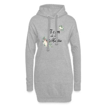 team de la Mariée - Sweat-shirt à capuche long Femme - gris chiné - Devant