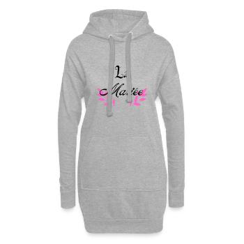 La mariée - Sweat-shirt à capuche long Femme - gris chiné - Devant