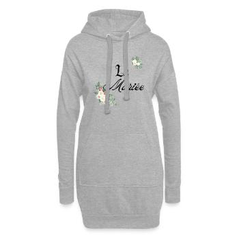 La mariée - Sweat-shirt à capuche long Femme - gris chiné - Devant