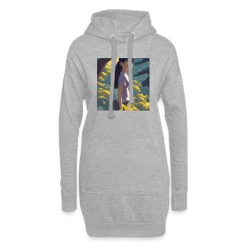 Anime Girl Forrest - Hoodie-Kleid - Grau meliert - Vorne