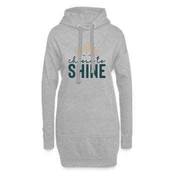 Choose To Shine - Hoodie-Kleid - Grau meliert - Vorne