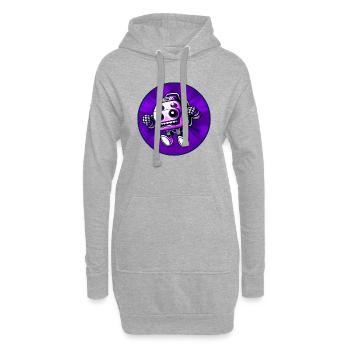 Wahnsinniger Roboter 01 - Hoodie-Kleid - Grau meliert - Vorne