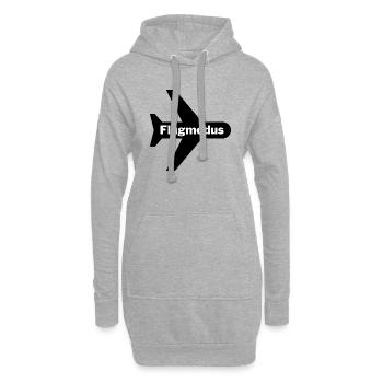 Flugmodus - Hoodie-Kleid - Grau meliert - Vorne