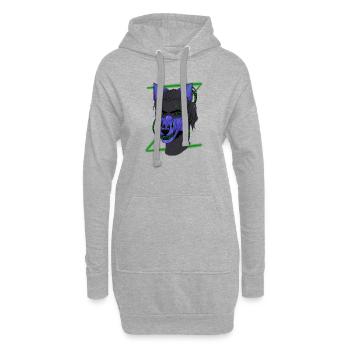 Logo Zilicium - Hoodie-Kleid - Grau meliert - Vorne