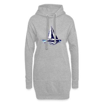 Sailing Sailboat Sailing Sailing Sailing Ship - Hoodie Dress - heather grey - Front