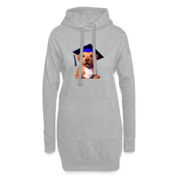 Bachelor Labrador Study Dogs Graduation - Sweat-shirt à capuche long Femme - gris chiné - Devant