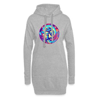 Evil Robot Série 005 - Sweat-shirt à capuche long Femme - gris chiné - Devant