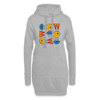 Modèle Moda 100623 3 - Sweat-shirt à capuche long Femme - gris chiné - Devant