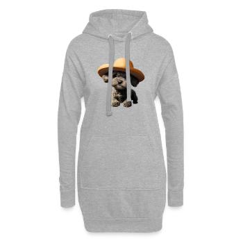 Caniche Dog Propriétaire Caniche Chiot Chien Amour Chien Chiot - Sweat-shirt à capuche long Femme - gris chiné - Devant