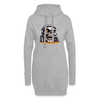Moissonneuse agressive et vorace - Sweat-shirt à capuche long Femme - gris chiné - Devant